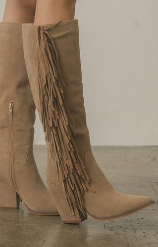 Out West Knee-High Fringe Boots