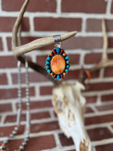 Load image into Gallery viewer, Native Made Orange Spiny Pendant