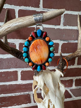 Load image into Gallery viewer, Native Made Orange Spiny Pendant