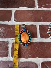 Load image into Gallery viewer, Native Made Orange Spiny Pendant