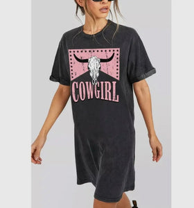 Cowgirl Graphic Tshirt Dress