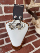 Load image into Gallery viewer, Native Made Pink Conch Heart Concho earrings