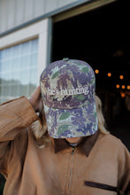 Load image into Gallery viewer, He's Hunting - Camo Vintage Trucker Hat