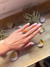 Load image into Gallery viewer, Orange Spiny Oyster Sterling Silver Ring – Size 7 or 10