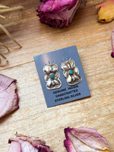 Load image into Gallery viewer, Sterling Silver Kingman Turquoise Stud Earrings