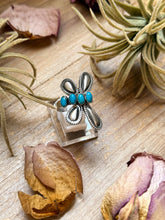 Load image into Gallery viewer, Sterling Silver Butterfly Ring with Kingman Turquoise – Adjustable