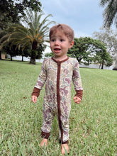 Load image into Gallery viewer, Florida Antler Zip up Bamboo Jammies Green