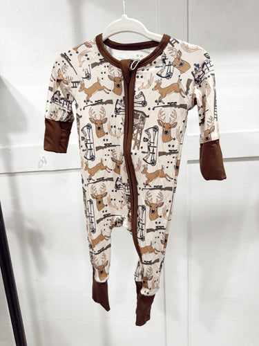 Buck Fever Bamboo Zipper Romper