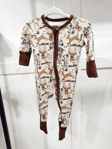 Buck Fever Bamboo Zipper Romper