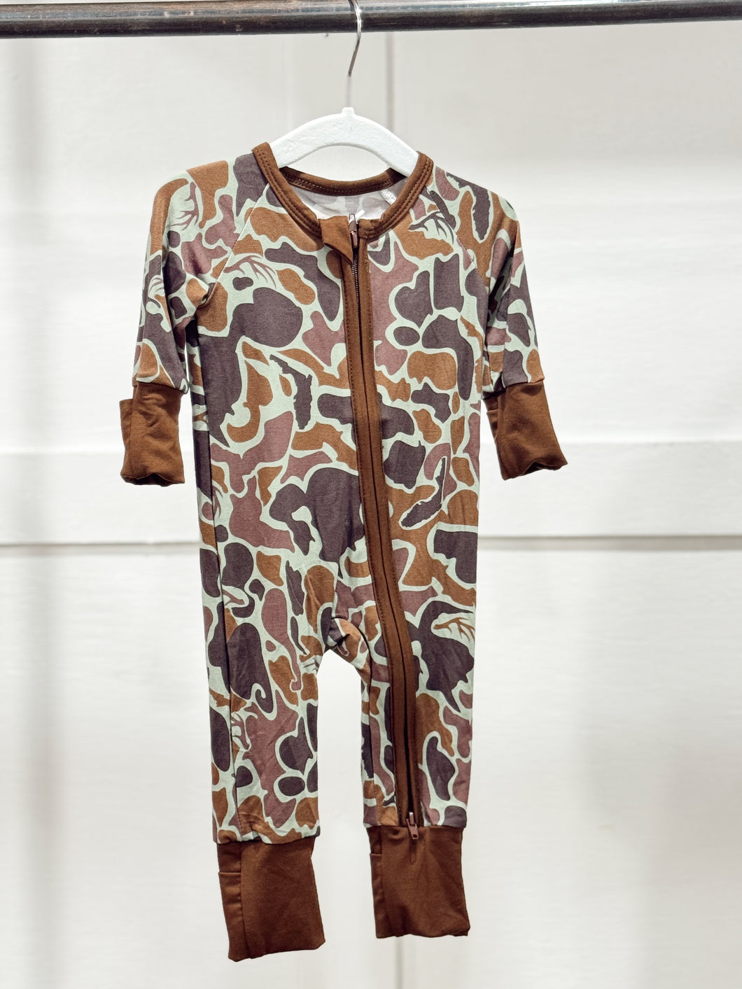 Florida Antler Zip up Bamboo Jammies Brown